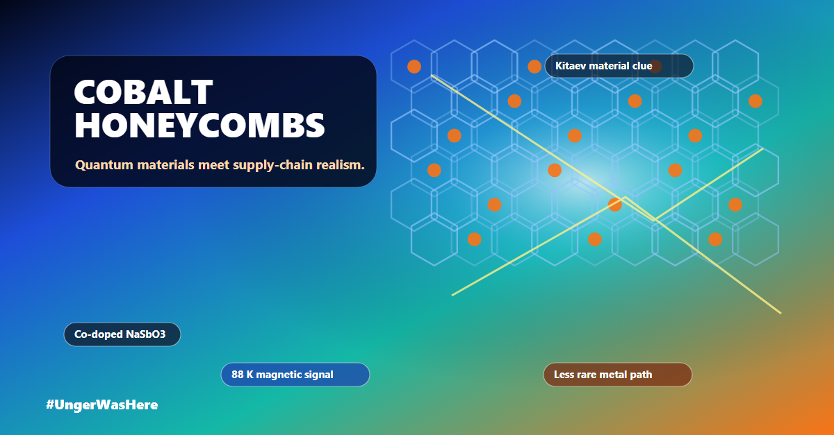 Cobalt honeycombs open a new path to quantum computing