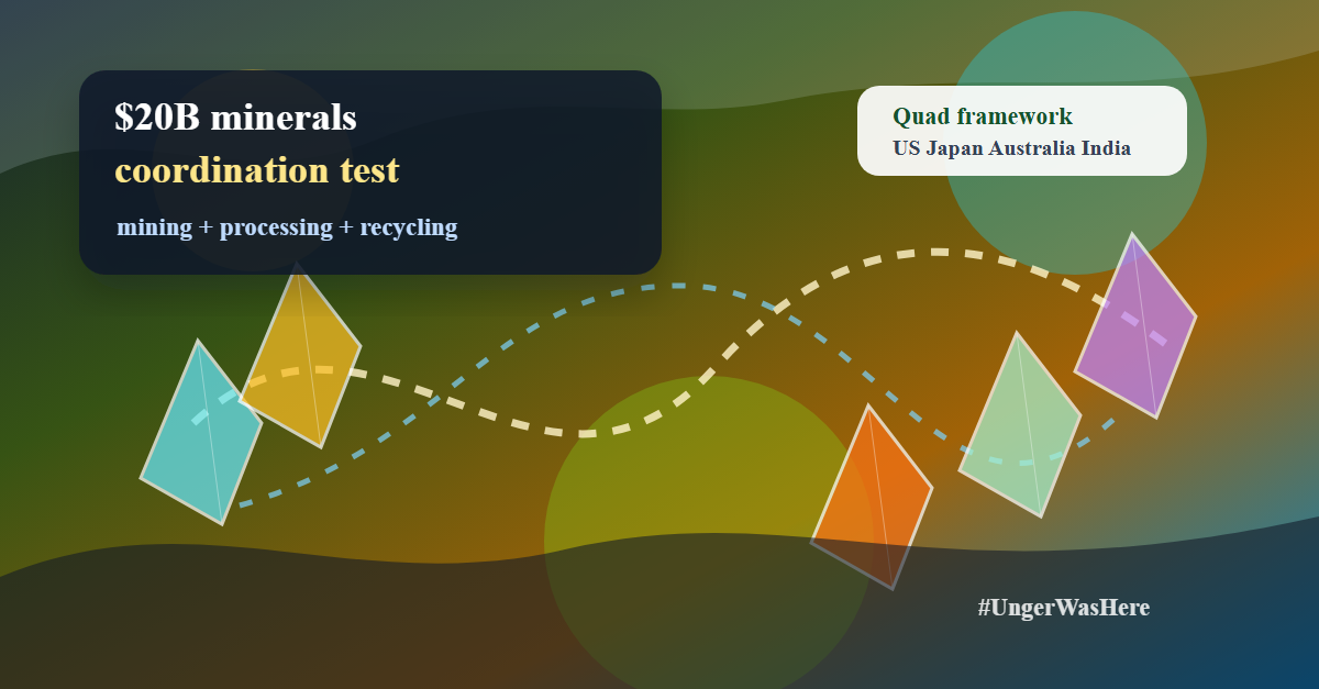 Quad Critical Minerals Initiative Framework Among the United States, Japan, Australia, and India