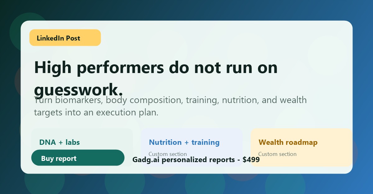 LinkedIn ad creative for health wealth report