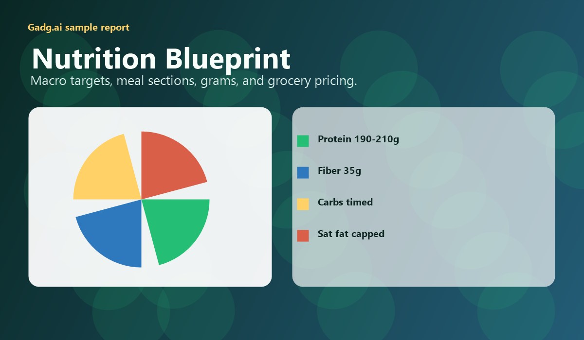 Nutrition blueprint graphic for Marcus Hale